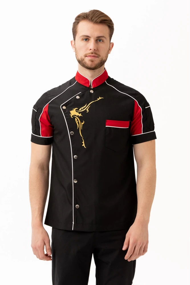 Evereste Kısa Kollu Şef Aşçı Ceketi - Nefes Alabilir, Hafif ve Şık Tasarım