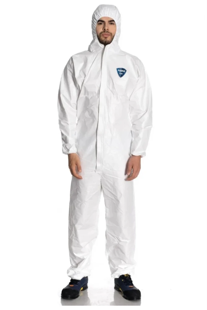 Faba T-530 Tip 5 6B Koruyucu Tulum Antistatik Nefes Alabilir Tek Kullanımlık Tulum