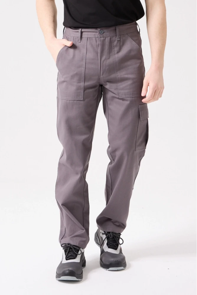 GALANTHUS TECHNİC PANTOLON Erkek Gri Kargo Cepli Rahat Kalıp Dayanıklı İş Pantolonu