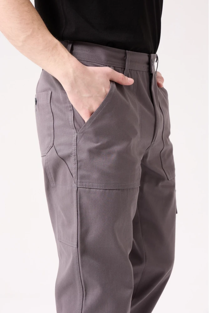 GALANTHUS TECHNİC PANTOLON Erkek Gri Kargo Cepli Rahat Kalıp Dayanıklı İş Pantolonu
