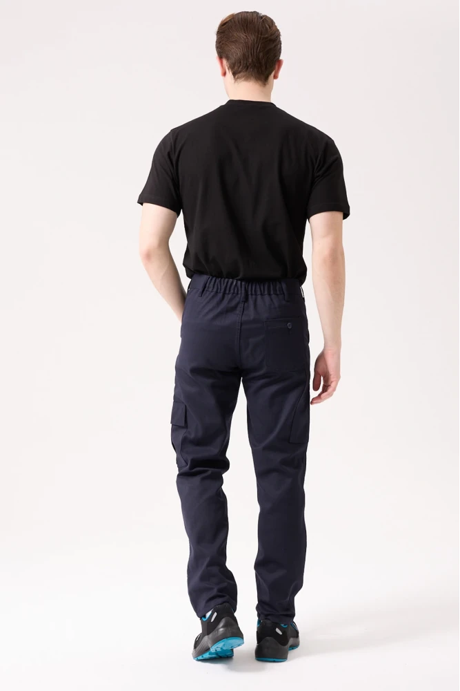 GALANTHUS TECHNİC PANTOLON Herren Dunkelblau Cargo Taschen Bequeme Passform Haltbare Arbeitshose