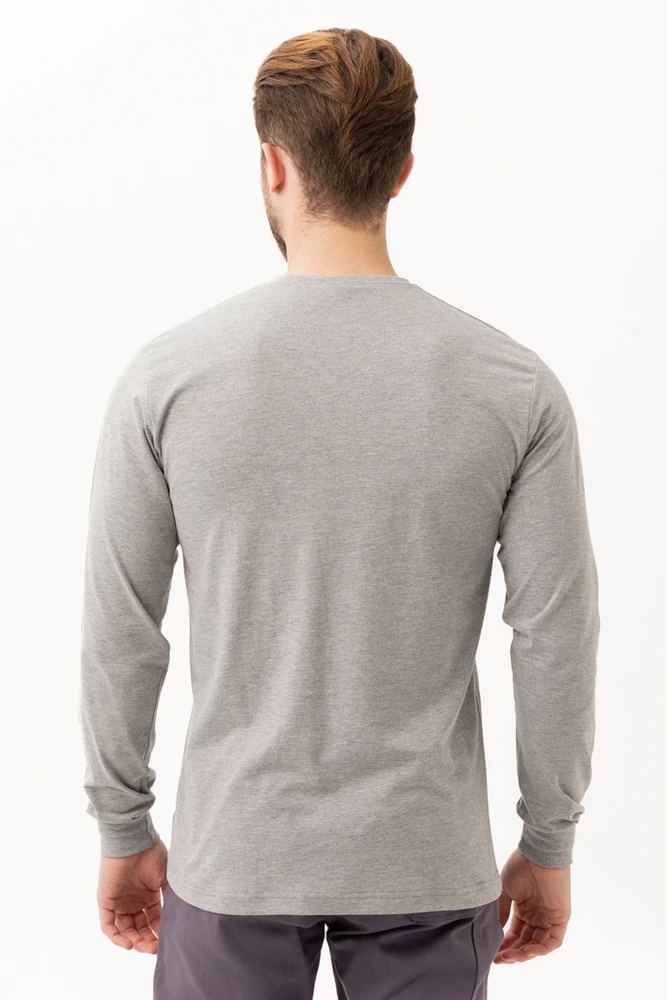 Gaura V Yaka Uzun Kollu T-Shirt - Pamuklu, Nefes Alabilir, Rahat Kesim, Günlük ve İş Kullanımı İçin