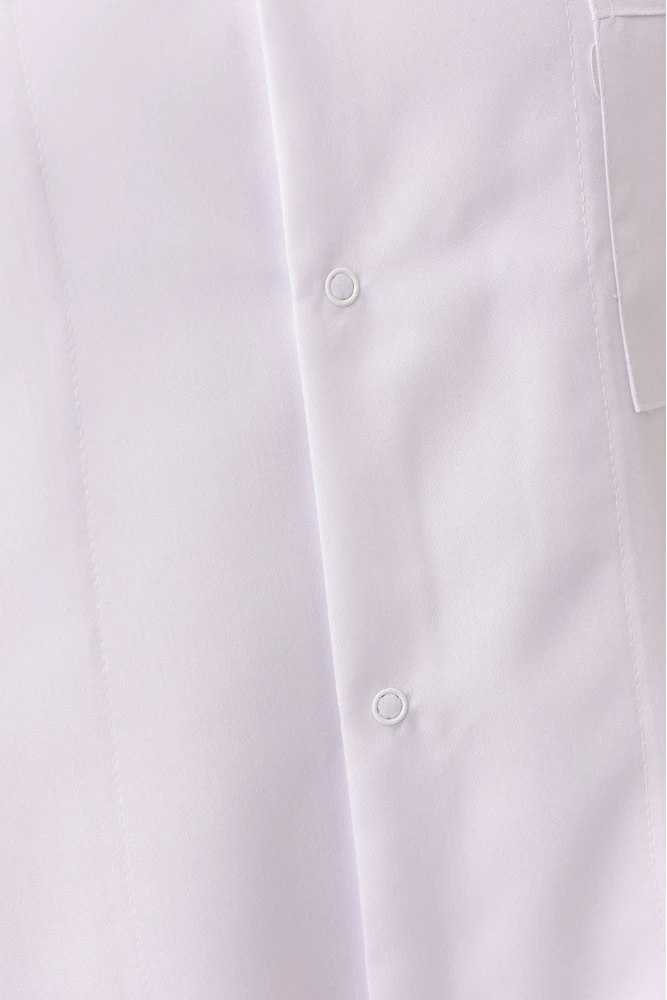 Hedera Erkek Önlük Beyaz Renk Düğmeli Uzun Kollu Temiz Görünümlü Profesyonel İş Önlüğü