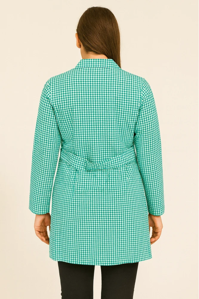 Pötikare Desenli Uzun Kollu Kadın Çalışma Önlüğü – Rahat, Dayanıklı ve Şık Model