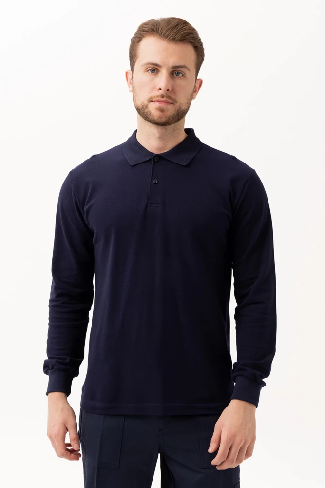 PADUS %100 Pamuk Polo Yaka Uzun Kollu T-Shirt Şık ve Konforlu İş ve Genel Kullanım