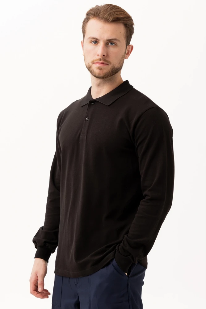 PADUS %100 Pamuk Polo Yaka Uzun Kollu T-Shirt Şık ve Konforlu İş ve Genel Kullanım