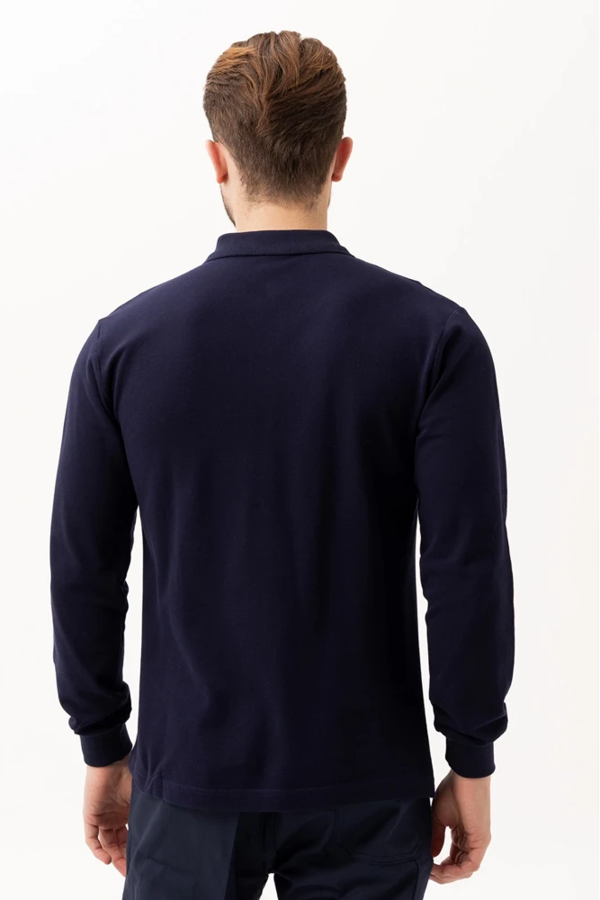 PADUS %100 Pamuk Polo Yaka Uzun Kollu T-Shirt Şık ve Konforlu İş ve Genel Kullanım
