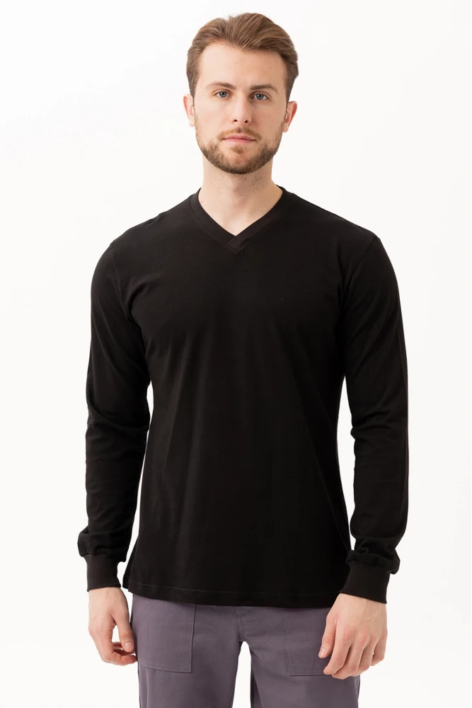 Padus V Yaka Uzun Kollu T-Shirt - Rahat Kesim, Günlük ve İş Kullanımı İçin