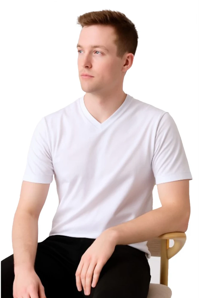 SAFE@WORK V Yaka Kısa Kol İş Tişörtü – Rahat, Nefes Alabilir ve Çok Renk Seçeneği