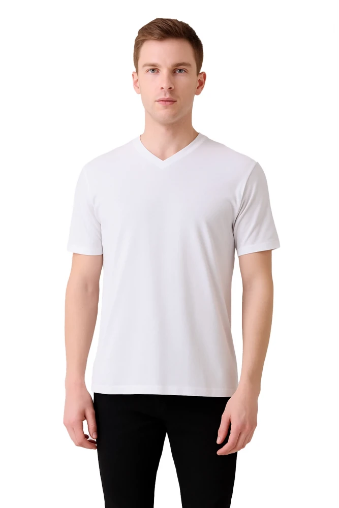 SAFE@WORK V Yaka Kısa Kol İş Tişörtü – Rahat, Nefes Alabilir ve Çok Renk Seçeneği