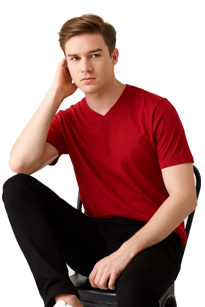 SAFE@WORK V Yaka Kısa Kol İş Tişörtü – Rahat, Nefes Alabilir ve Çok Renk Seçeneği