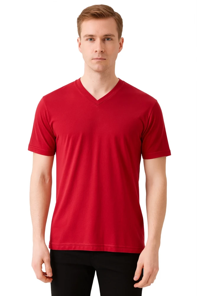 SAFE@WORK V Yaka Kısa Kol İş Tişörtü – Rahat, Nefes Alabilir ve Çok Renk Seçeneği