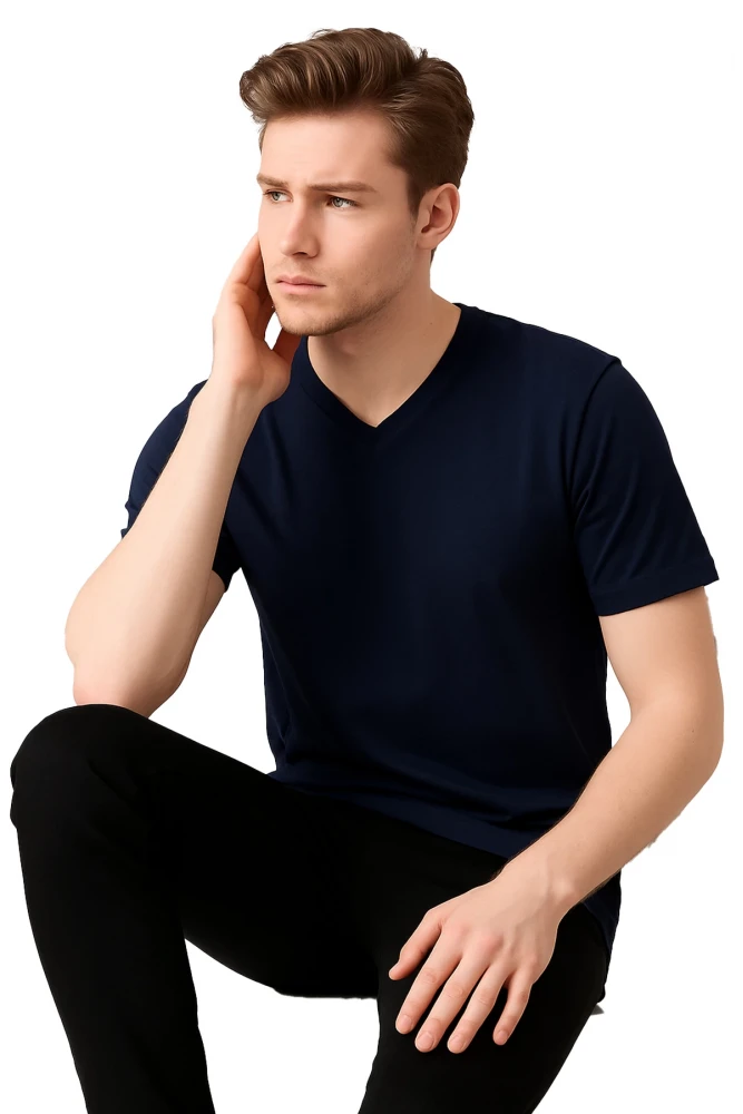 SAFE@WORK V Yaka Kısa Kol İş Tişörtü – Rahat, Nefes Alabilir ve Çok Renk Seçeneği