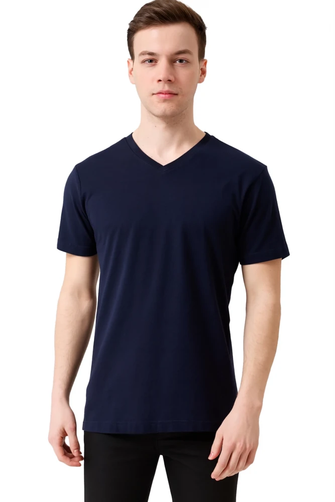 SAFE@WORK V Yaka Kısa Kol İş Tişörtü – Rahat, Nefes Alabilir ve Çok Renk Seçeneği