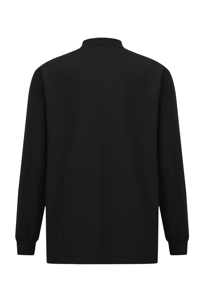 SANFORDS POLO SWEATSHIRT – Erkek Siyah Uzun Kollu Polo Yaka Sweatshirt