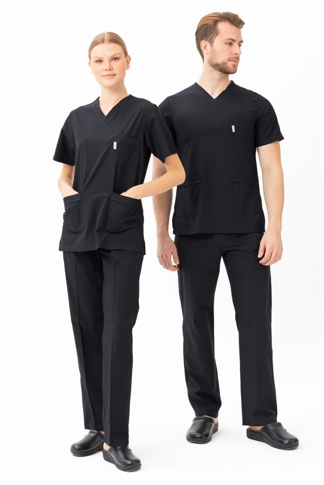Santolina V Yaka Üniforma - Doktor, Hemşire, Sağlık Çalışanları İçin Rahat ve Dayanıklı Scrubs