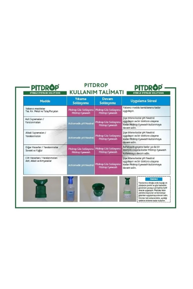 Pit Drop 500ml Steril Göz Yıkama Solüsyonu
