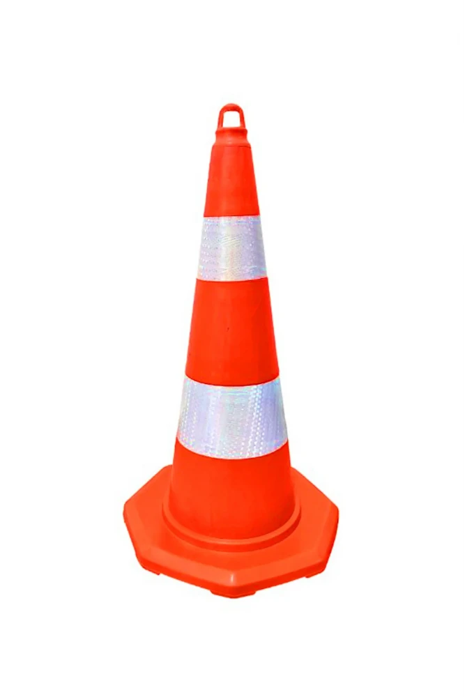 UT 70 8G Trafik Konisi 75 cm  Reflektör Bantlı, Ağırlıklı Tabanlı, Yüksek Görünürlüklü