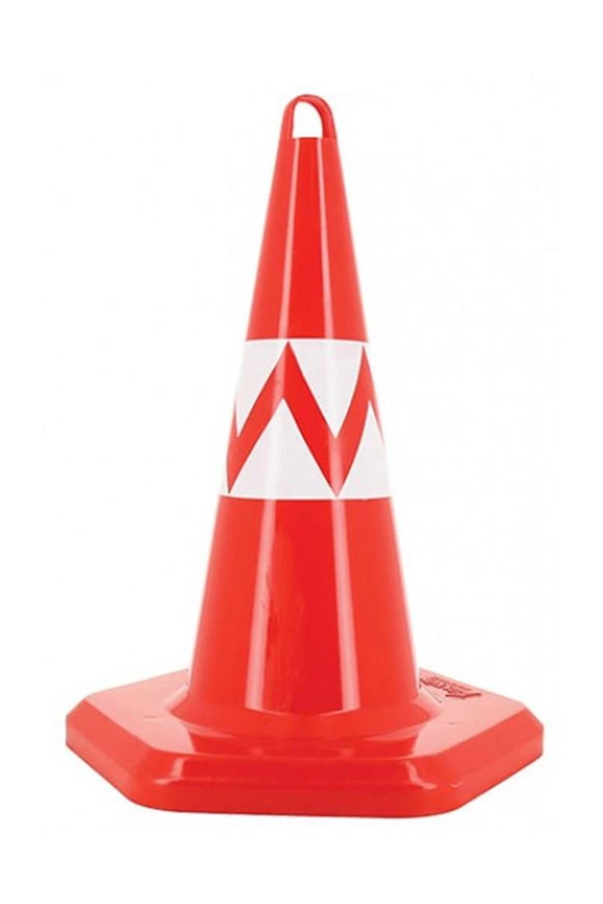 Trafik Konisi UT5024 Altı Köşeli, Kulplu ve Dayanıklı
