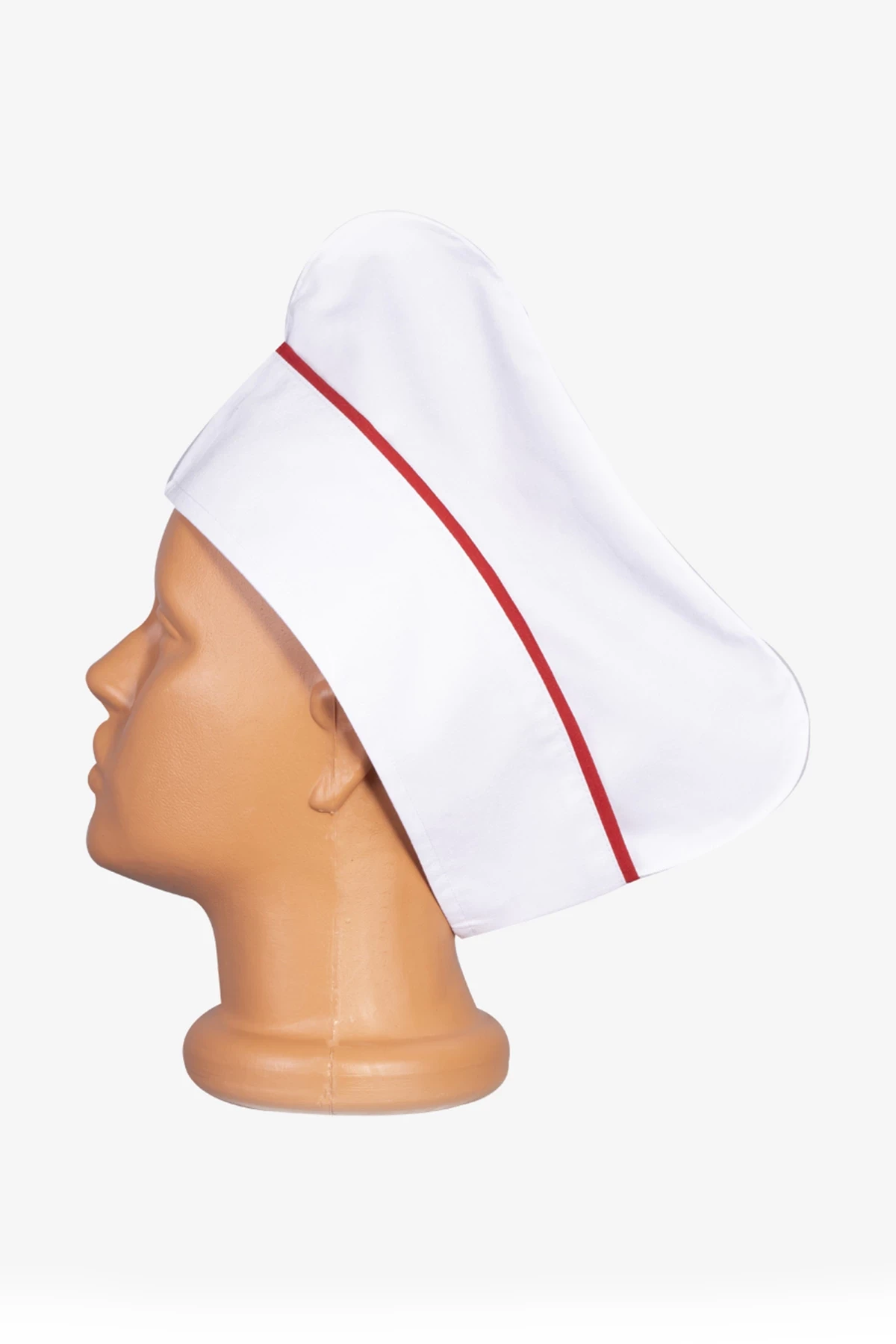 LİBANİ AŞÇI KEPİ BEYAZ-KIRMIZI