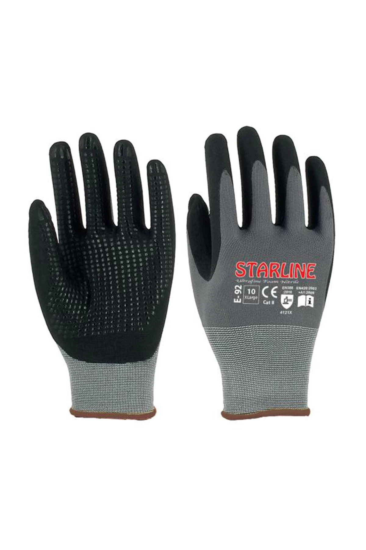Starline E-92 Micro Köpük Puanlı Nitril Kaplamalı İş Eldiveni Yüksek Tutuş ve Dayanıklılık