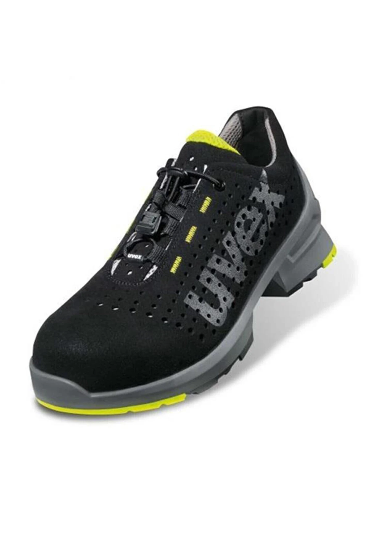 Uvex 1 8543 Mikro Velur S1 Hafif Koruyucu İş Ayakkabısı Siyah Gri Modern Tasarım