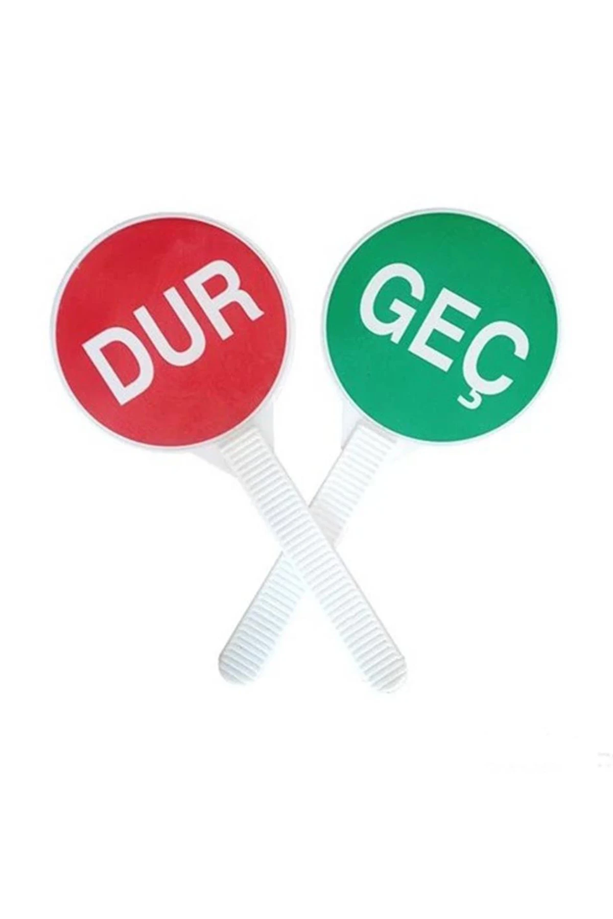 El Tipi Dur-Geç Levhası – Çift Yönlü, Reflektif, Ergonomik Saplı Trafik Kontrol Levhası