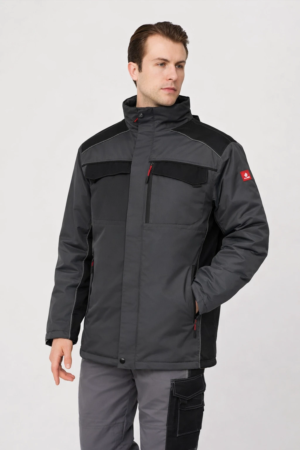 ALLİUM RİPSTOP PARKA K.GRİ-SİYAH