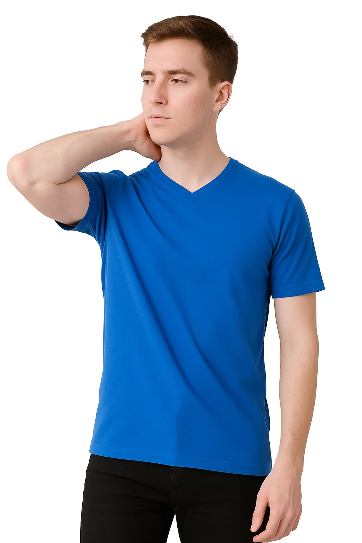 SAFE@WORK V Yaka Kısa Kol İş Tişörtü – Rahat, Nefes Alabilir ve Çok Renk Seçeneği