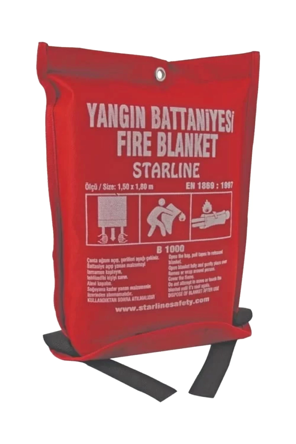 Starline Yangın Battaniyesi 150x180 cm EN 1869:1997 Sertifikalı Isıya Dayanıklı Acil Durum Güvenlik Ürünü