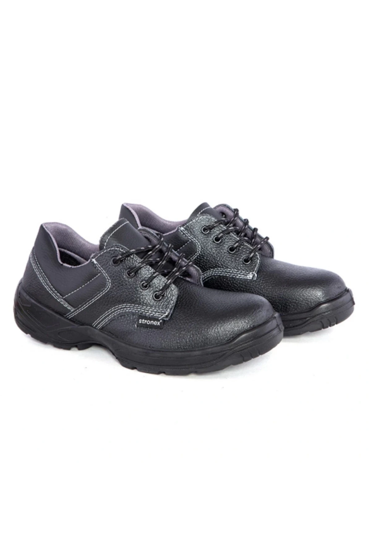 Stronex ST-102 S2 Deri Suya Dayanıklı Çelik Burunlu İş Ayakkabısı Siyah