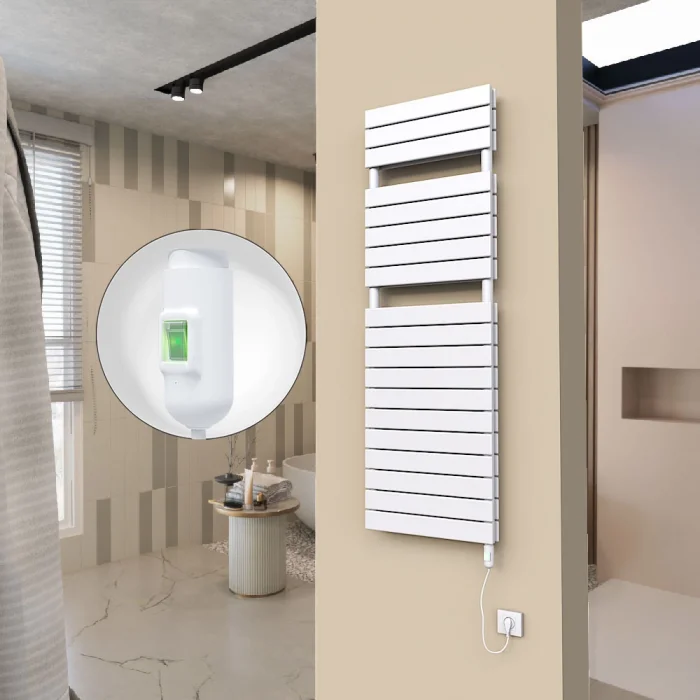 20H Elektrikli Havlupan 500x1550 Beyaz (On/Off Düğmeli) 1200 W