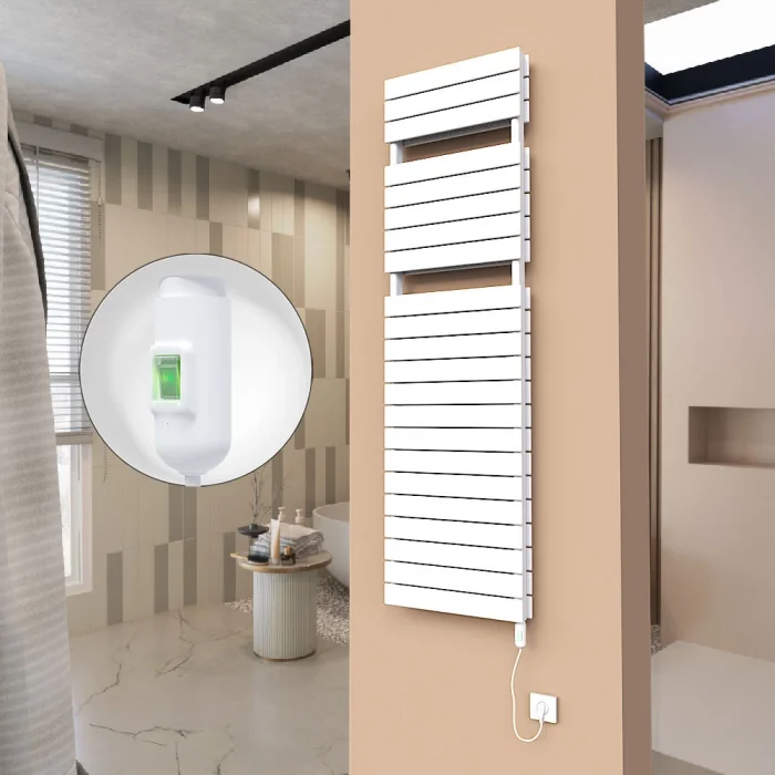 21H Elektrikli Havlupan 500x1772 Beyaz (On/Off Düğmeli) 1500 W