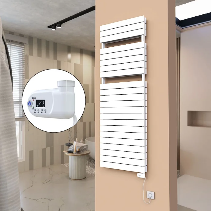 21H Elektrikli Havlupan 600x1772 Beyaz (Thesis Termostat) 1500 W
