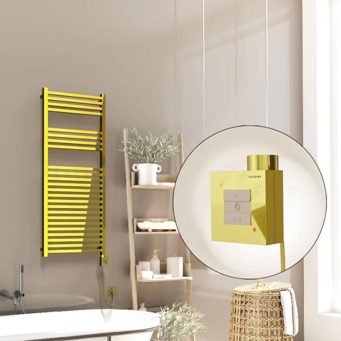 Barbados Elektrikli Havlupan 500x1200 Altın  (KTX1 Termostat) 600W Spiral Kablolu
