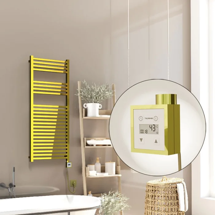 Barbados Elektrikli Havlupan 500x1200 Altın  (KTX3 Termostat) 600W Spiral Kablolu