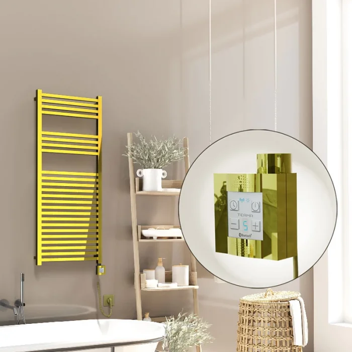 Barbados Elektrikli Havlupan 500x1200 Altın  (KTX4 Termostat) 600W Spiral Kablolu