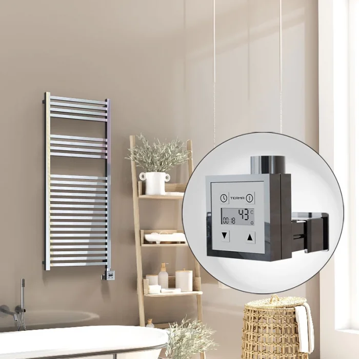 Barbados Elektrikli Havlupan 500x1200 Krom  (KTX3 Termostat) 600W