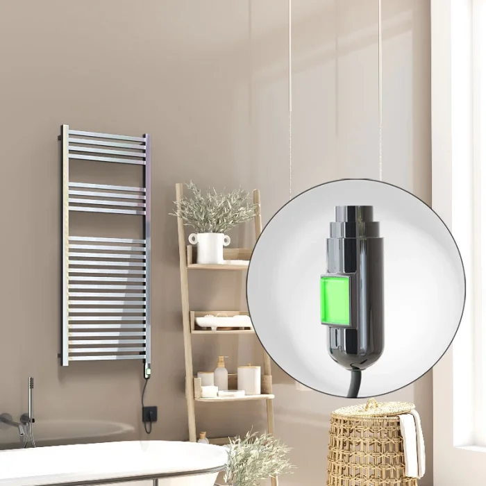 Barbados Elektrikli Havlupan 500x1200 Krom  (On/Off Düğmeli) 600W