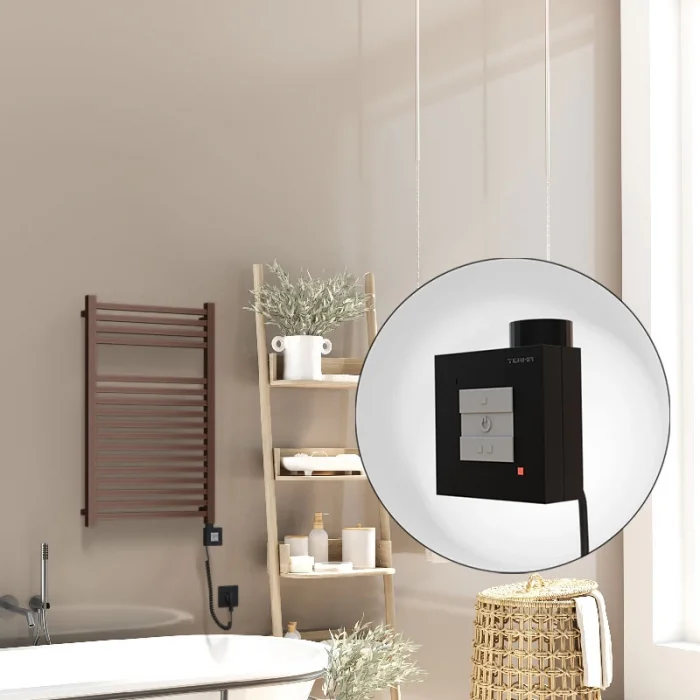 Barbados Elektrikli Havlupan 500x800 Bakır Eskitme Parlak (KTX1 Termostat) 300W Spiral Kablolu