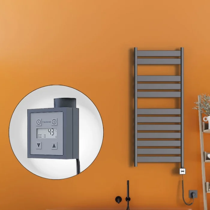 Bora Bora Elektrikli Havlupan 500x1200 Antrasit Ktx3 600 Watt Spiral Kablolu