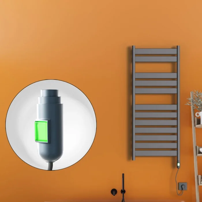 Bora Bora Elektrikli Havlupan 600 Watt 500x1200 Antrasit (On/Off Düğmeli)