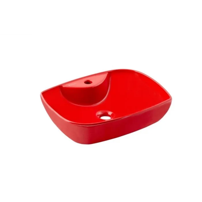 Dies Kırmızı Tezgah Üstü Lavabo Bat.Del.Prlk