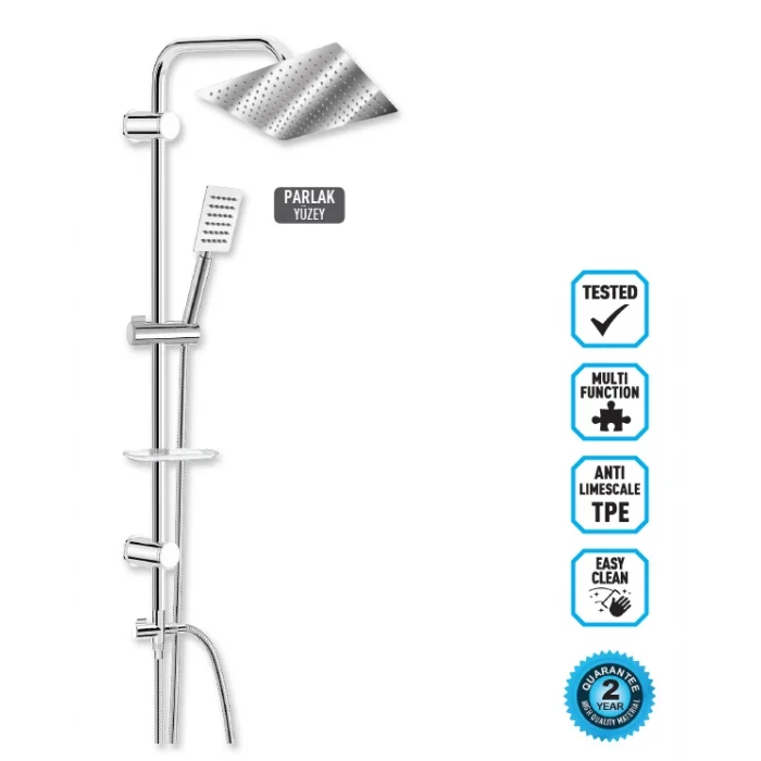 Dushlüx DC-0120 Quart Chrome Duş Seti