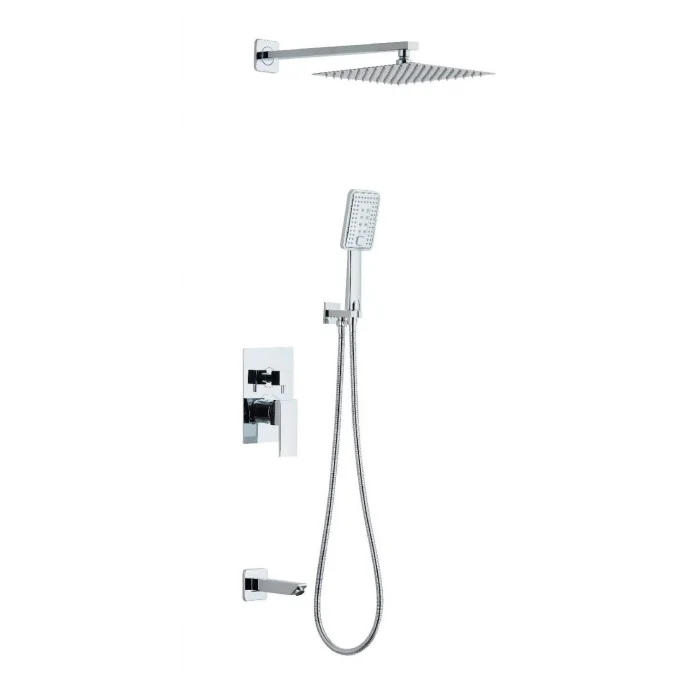 Duxxa Ankastre Duş Seti Kare Kromaj