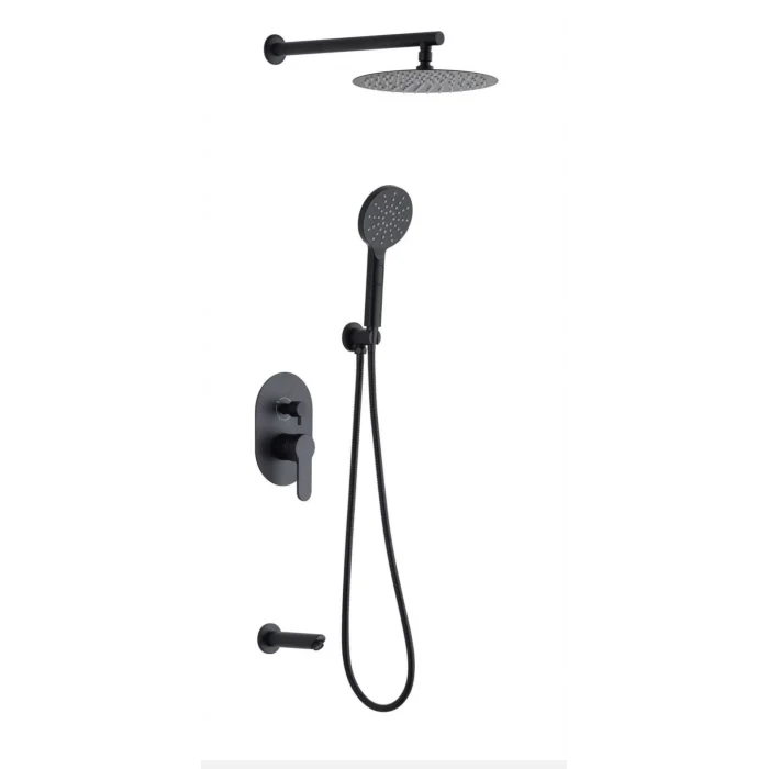 Duxxa Ankastre Duş Seti Oval Mat Siyah