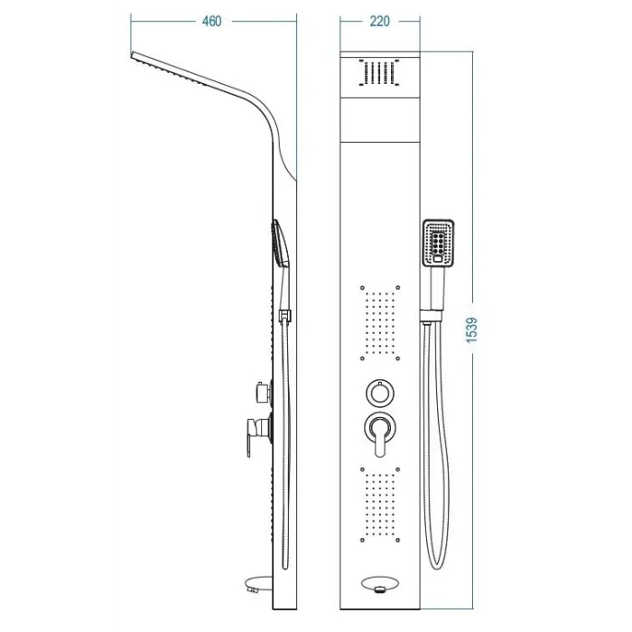 Duxxa Paslanmaz Duş Paneli Inox