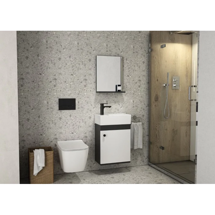 ECE City 45 Cm.Takım Dolap Antrasit-Beyaz Set