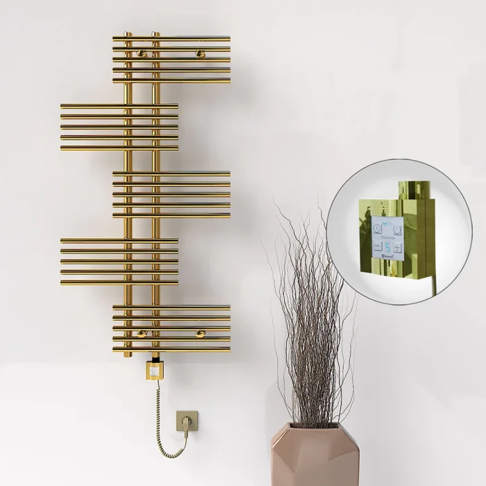 FIJI Elektrikli Havlupan 650x1250 Altın (KTX4 Termostat) 300W Spiral Kablolu