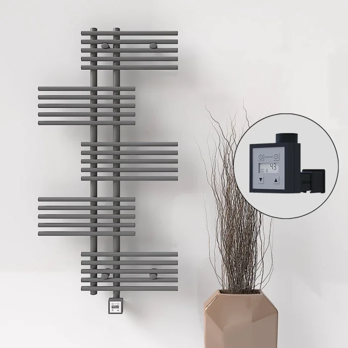 FIJI Elektrikli Havlupan 650x1250 Antrasit (KTX3 Termostat) 600W